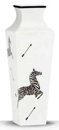 Zebras Gold 8" Bud Vase