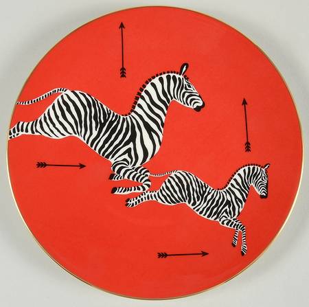 Zebras Gold Salad Plate