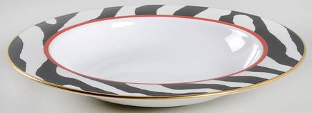 Zebras Gold 9" Soup/Pasta Bowl