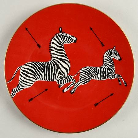 Zebras Gold Salad Plate