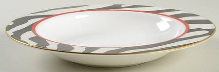 Zebras Gold 9" Soup/Pasta Bowl