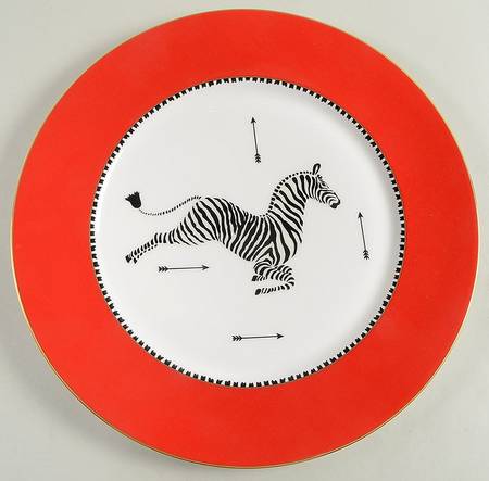 Zebras Gold Service Plate (Charger)