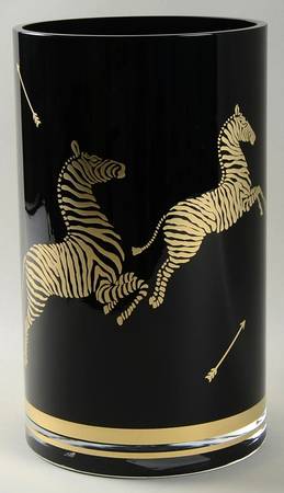 Zebras Gold 10" Glassware Vase
