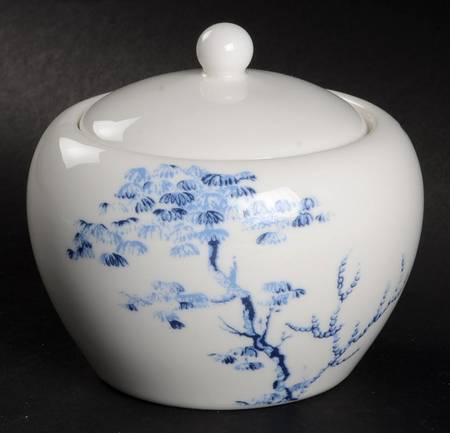 Toile Tale Sky Blue Sugar Bowl & Lid
