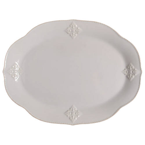 French Perle Charm 16" Oval Serving Platter