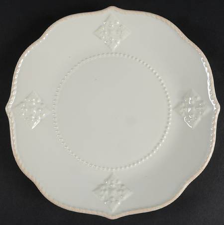 French Perle Charm Accent Luncheon Plate