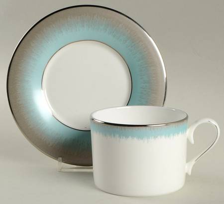 Serendipitous Vapor Flat Cup & Saucer Set by Lenox