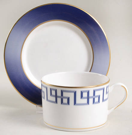 Darius Gold Flat Cup & Saucer Set