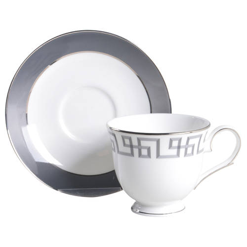 Darius Silver (Platinum) Footed Cup & Saucer Set