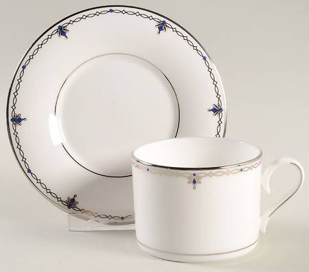 Sapphire Jewel Flat Cup & Saucer Set