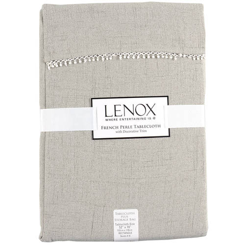 French Perle Grey 52" x 70" Oblong Tablecloth