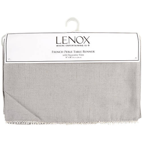 French Perle Grey 14" X 90" Cloth Table Runner