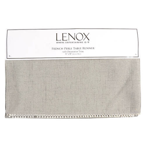 French Perle Grey 14" X 70" Cloth Table Runner