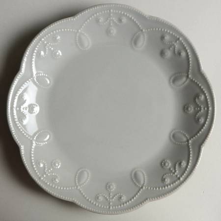 French Perle Grey Accent Luncheon Plate