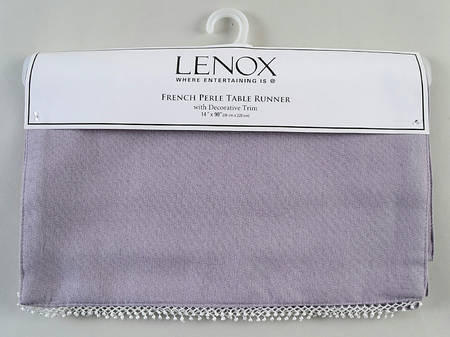French Perle Violet 14" X 90" Cloth Table Runner