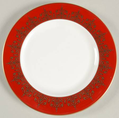 Jeweled Saree Gold Salad Plate