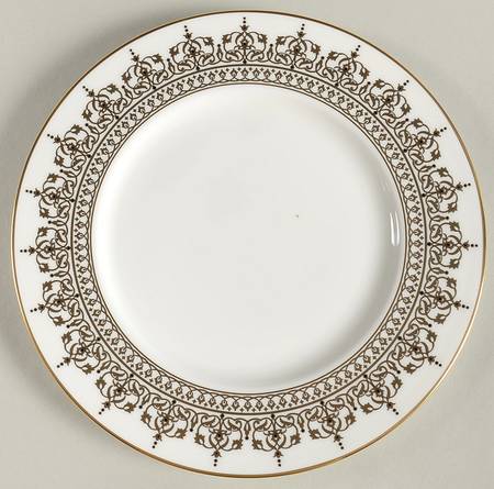 Jeweled Saree Gold Accent Luncheon Plate