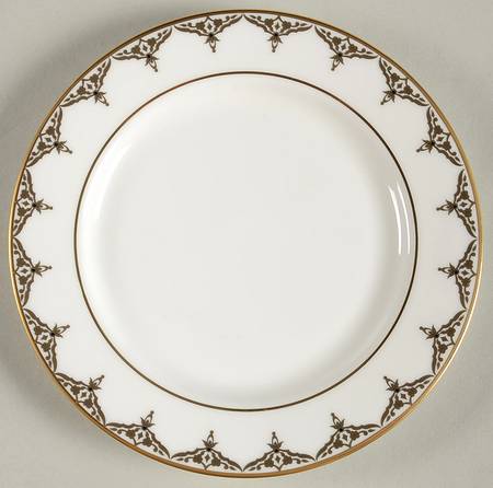 Jeweled Saree Gold Bread & Butter Plate