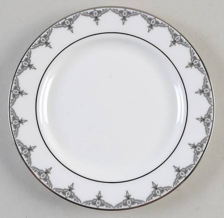 Jeweled Saree Platinum Bread & Butter Plate by Lenox