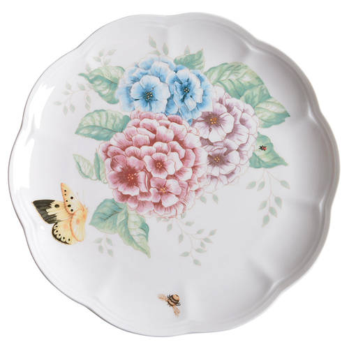 Butterfly Meadow Hydrangea Accent Luncheon Plate by Lenox