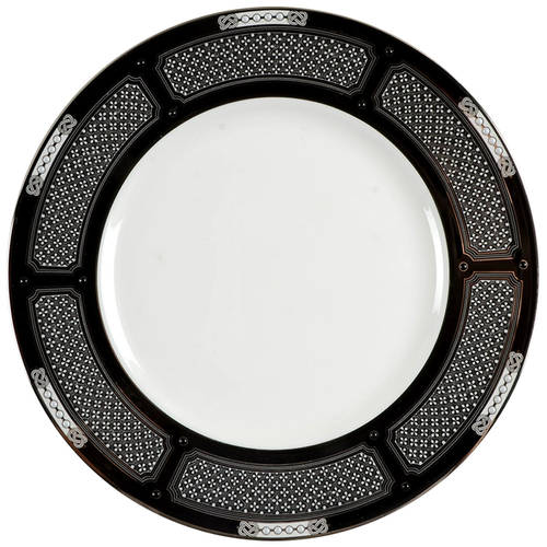 Hancock Platinum White Accent Luncheon Plate