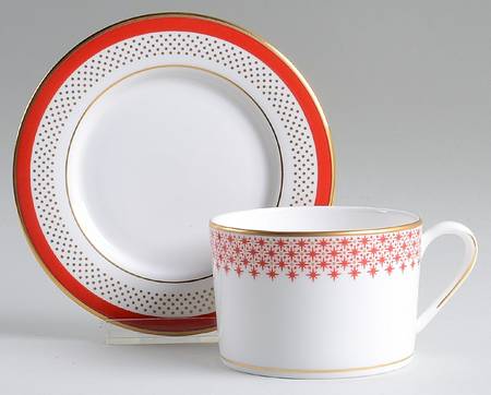 Jemma Street Flat Cup & Saucer Set
