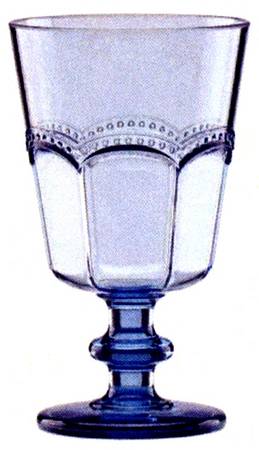 French Perle-Marine Blue Acrylic Wine