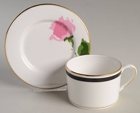 Rose Park Flat Cup & Saucer Set