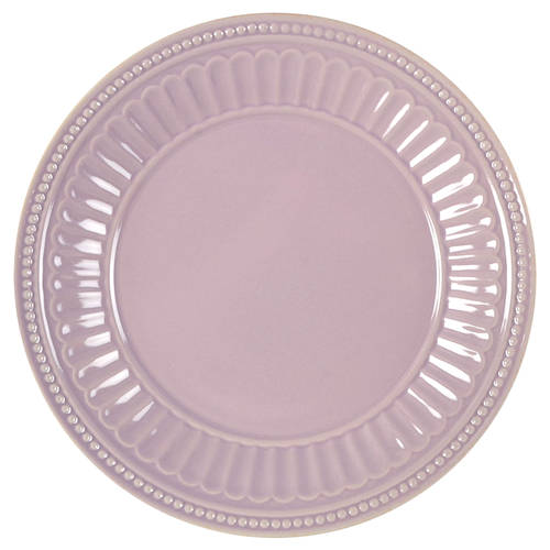 French Perle Groove Violet Salad/Dessert Plate