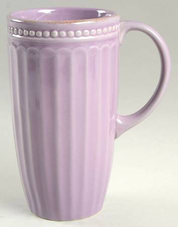 French Perle Groove Violet Tall Mug