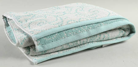 French Perle Groove Ice Blue Bath Towel