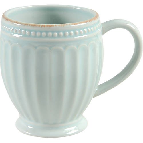French Perle Groove Ice Blue Mug