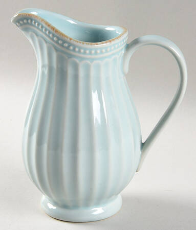 French Perle Groove Ice Blue 16 Oz Pitcher