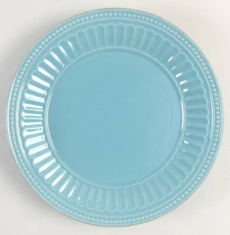 French Perle Groove Bluebell Salad/Dessert Plate