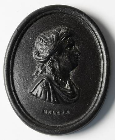 Black Basalt Cameos by Leedsware