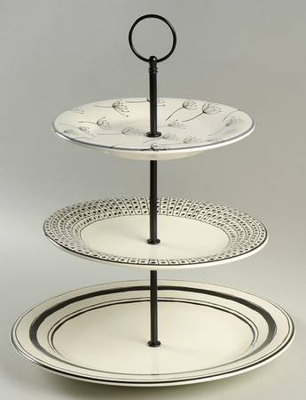 Around the Table 3-Tiered Serving Tray (DP, SP, BB)