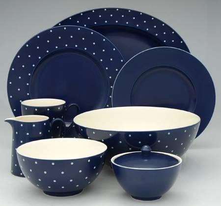 Larabee Dot Navy Blue 37 Piece Set