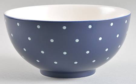 Larabee Dot Navy Blue Soup/Cereal Bowl