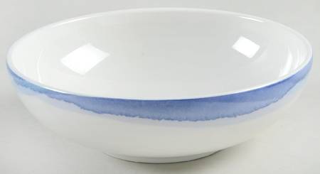 Indigo Watercolor Stripe Fruit/Dessert (Sauce) Bowl