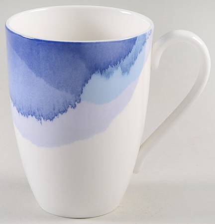 Indigo Watercolor Stripe Mug