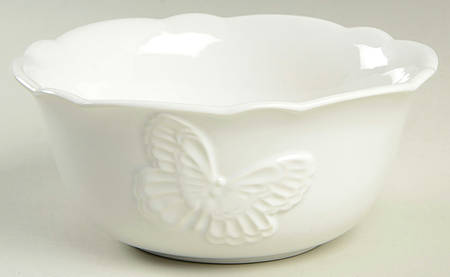 Butterfly Meadow Carved (Vanilla) 6" All Purpose Bowl