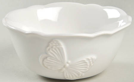 Butterfly Meadow Carved (Vanilla) Fruit/Dessert (Sauce) Bowl