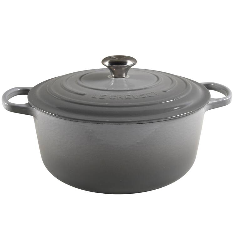 Mist Grey, French Grey 7.25 Qt Cast Iron Dutch Oven & Lid