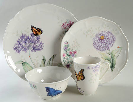 Butterfly Meadow Lavender 4 Piece Place Setting