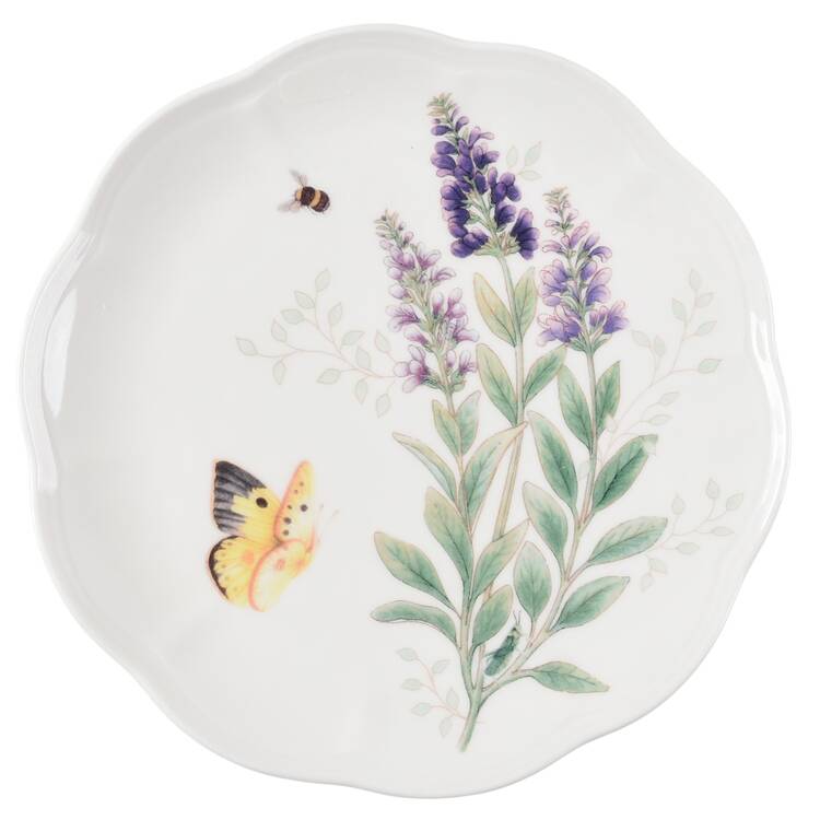 Butterfly Meadow Lavender Salad/Dessert Plate