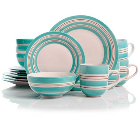 Sunset Stripes Teal by Laurie Gates