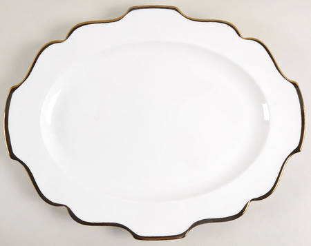 Contempo Luxe (Gold Trim) 16" Oval Serving Platter