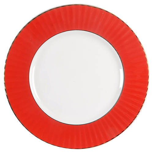 Pleated Colors Red Salad Plate