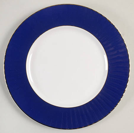 Pleated Colors Navy Blue Salad Plate