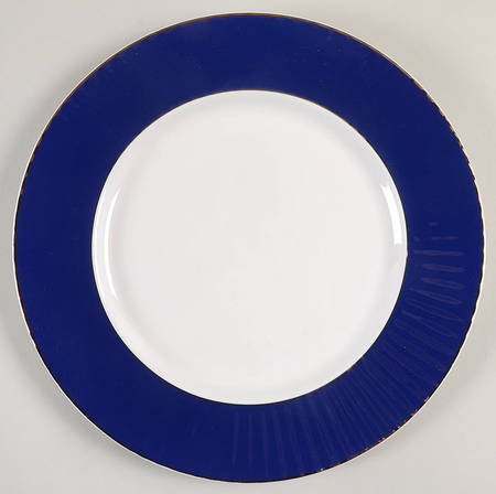 Pleated Colors Navy Blue Dinner Plate
